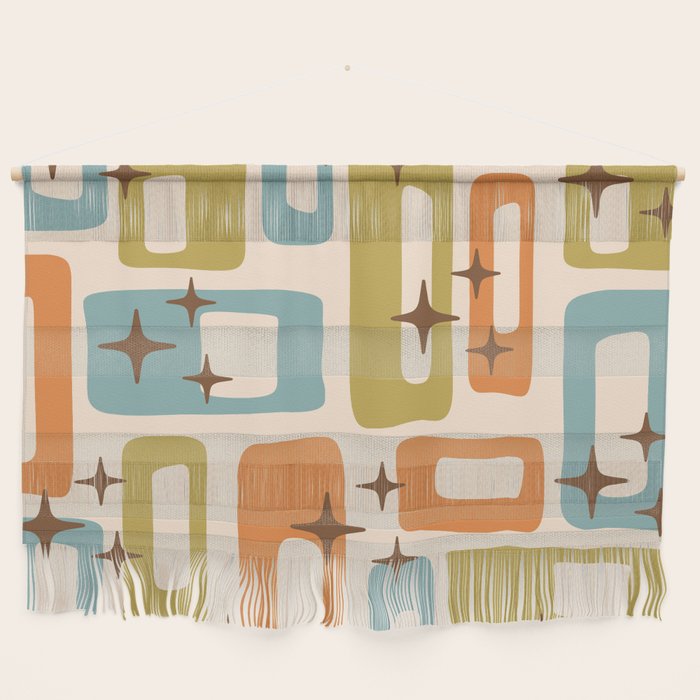 Mid Century Modern Style 922 Orange Green Blue Wall Hanging