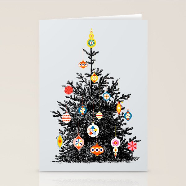 Decorated Christmas Tree Stationery Card