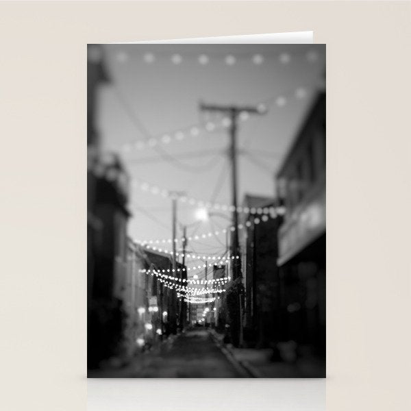 Party Lights In The City X Baltimore Maryland Stationery Card