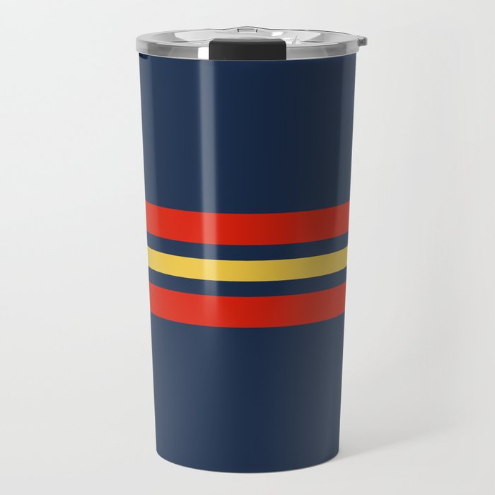 Akkorokamui - Classic Vintage Style Retro Stripes Travel Mug