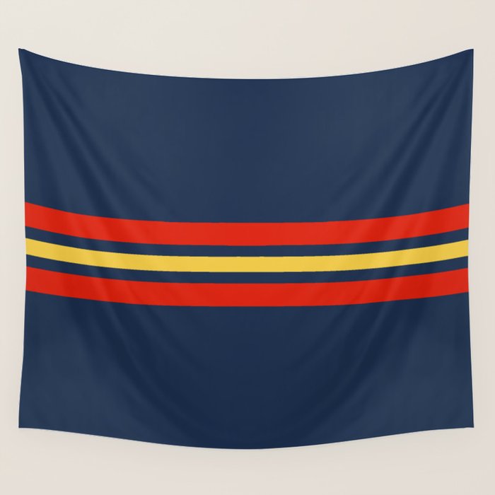 Akkorokamui - Classic Vintage Style Retro Stripes Wall Tapestry