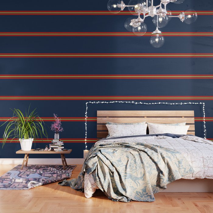 Akkorokamui - Classic Vintage Style Retro Stripes Wallpaper