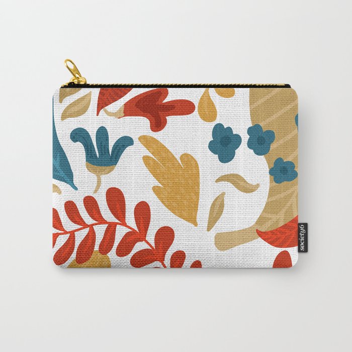 Echo Of Innocence | Botanical Nature Eclectic Plants | Vintage Floral Rustic Spring Garden Blossom Carry All Pouch