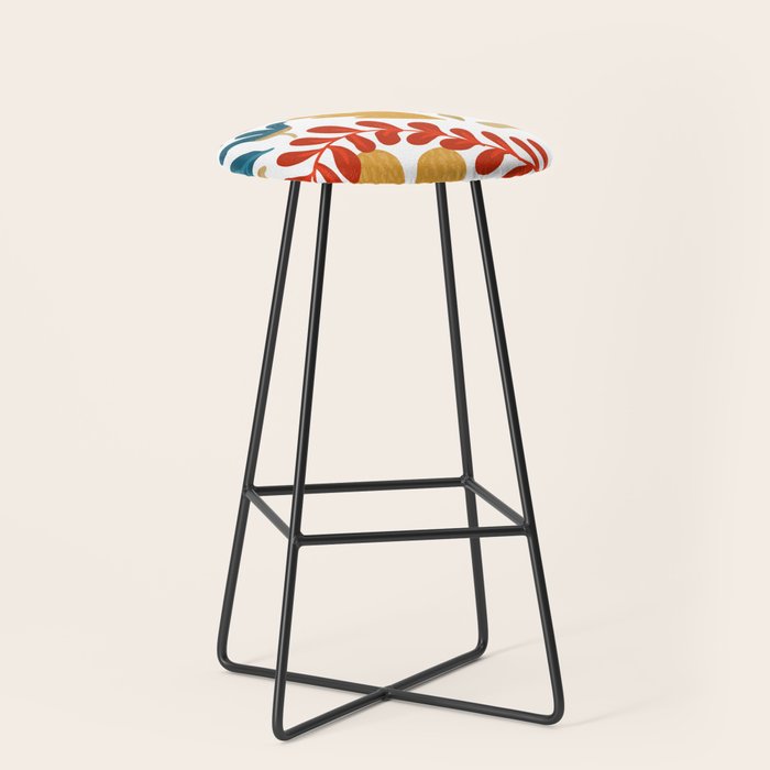 Echo Of Innocence | Botanical Nature Eclectic Plants | Vintage Floral Rustic Spring Garden Blossom Stool