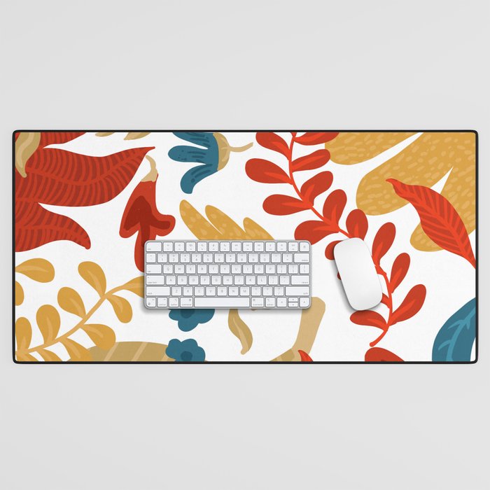 Echo Of Innocence | Botanical Nature Eclectic Plants | Vintage Floral Rustic Spring Garden Blossom Desk Mat