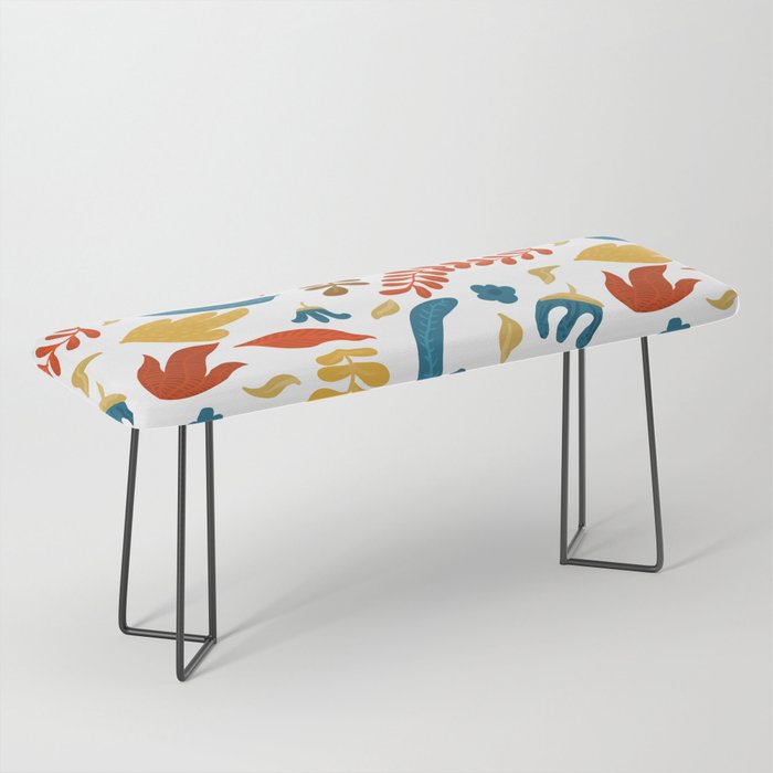 Echo Of Innocence | Botanical Nature Eclectic Plants | Vintage Floral Rustic Spring Garden Blossom Bench