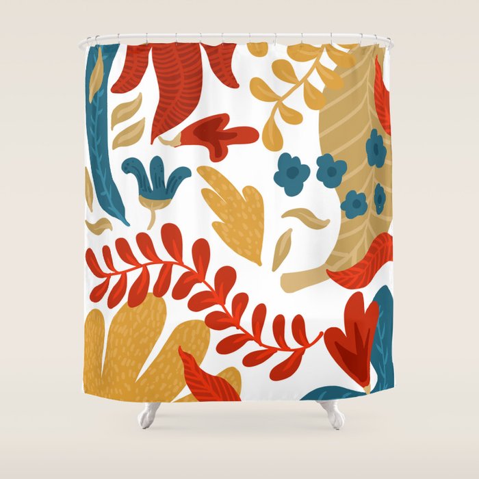 Echo Of Innocence | Botanical Nature Eclectic Plants | Vintage Floral Rustic Spring Garden Blossom Shower Curtain