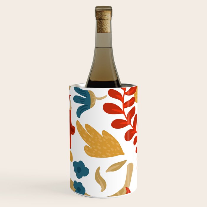 Echo Of Innocence | Botanical Nature Eclectic Plants | Vintage Floral Rustic Spring Garden Blossom Wine Chiller