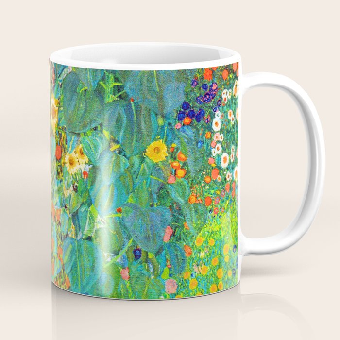 Gustav Klimt Garden With Sunflowers Coffee Mug