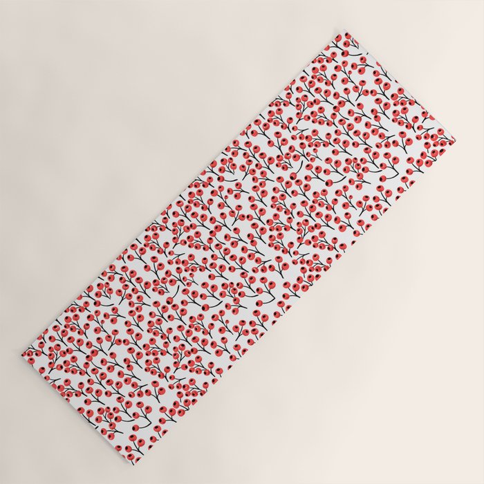 Christmas Red Fruit - Pattern No 4 Yoga Mat