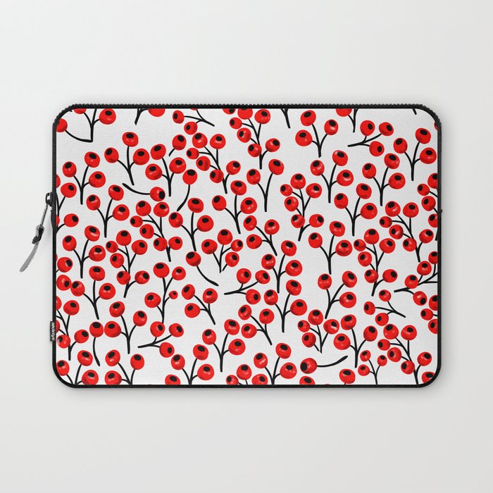 Christmas Red Fruit - Pattern No 4 Laptop Sleeve