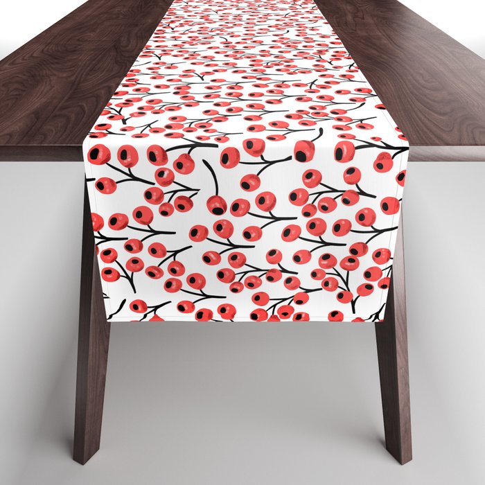 Christmas Red Fruit - Pattern No 4 Table Runner