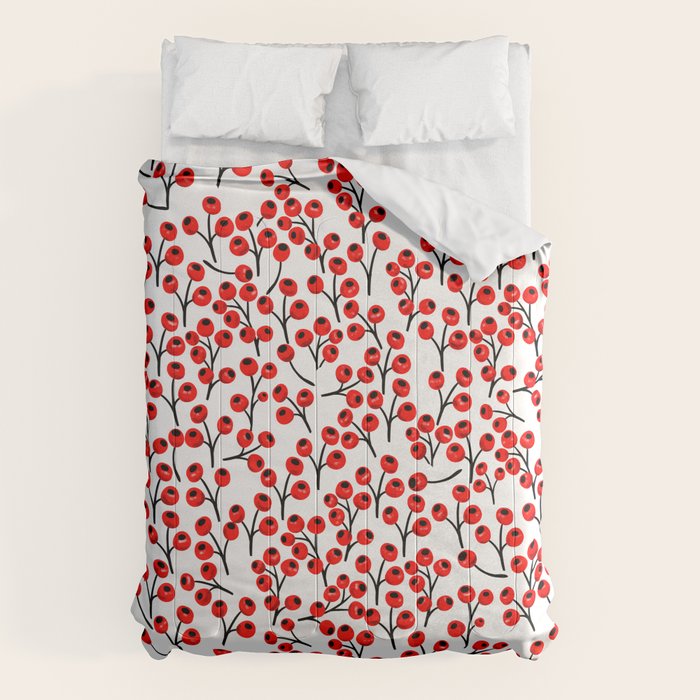 Christmas Red Fruit - Pattern No 4 Comforter