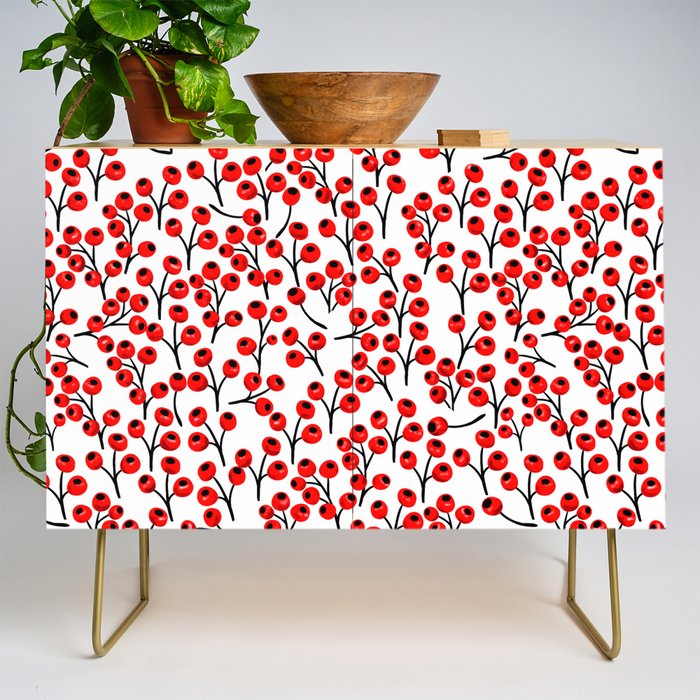 Christmas Red Fruit - Pattern No 4 Credenza