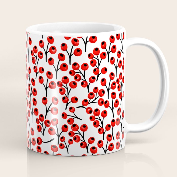 Christmas Red Fruit - Pattern No 4 Coffee Mug