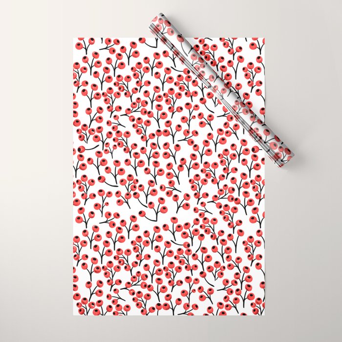 Christmas Red Fruit - Pattern No 4 Wrapping Paper