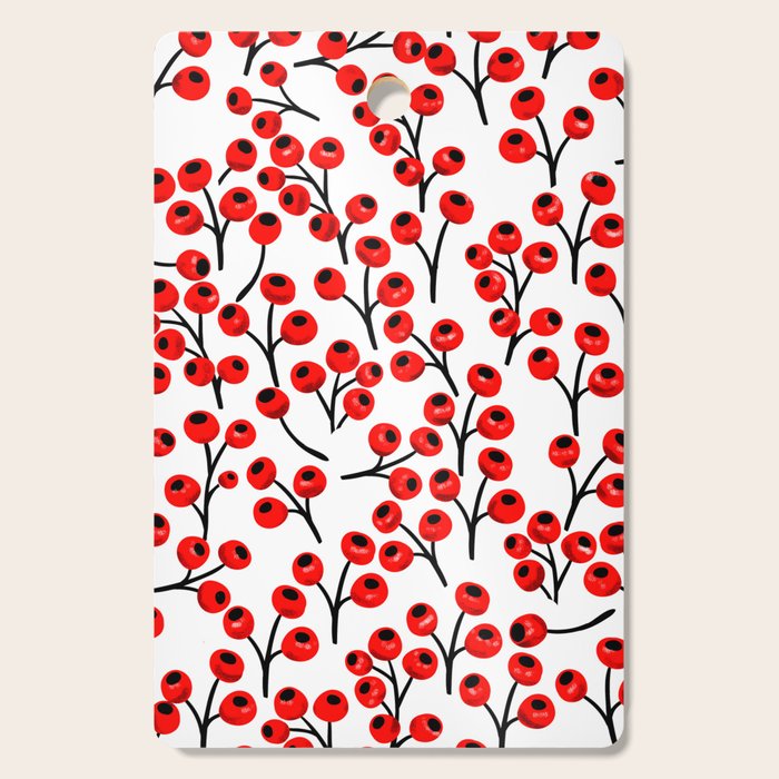 Christmas Red Fruit - Pattern No 4 Cutting Board