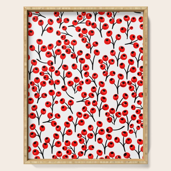Christmas Red Fruit - Pattern No 4 Serving Tray