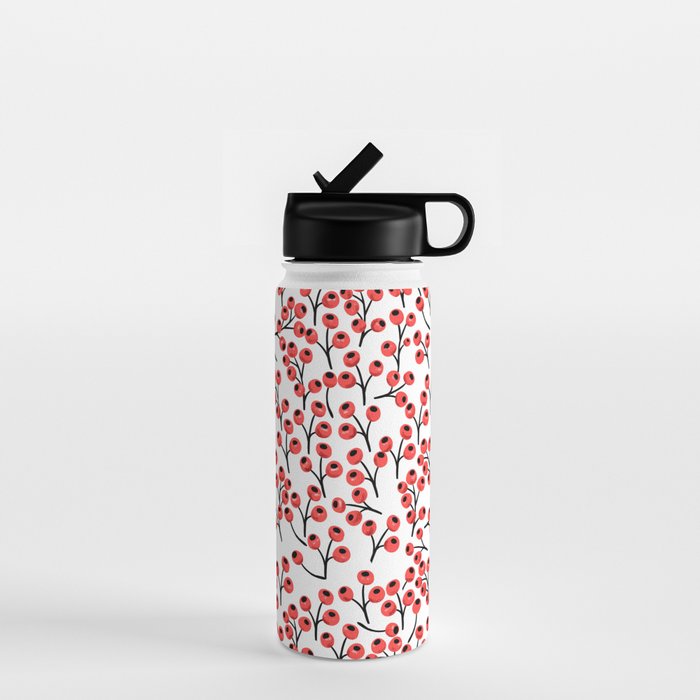 Christmas Red Fruit - Pattern No 4 Water Bottle