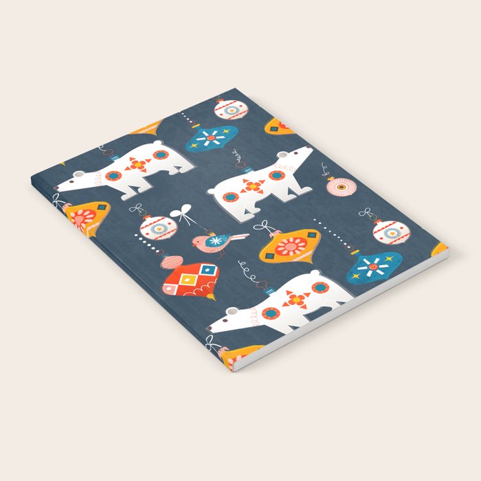 Christmas Retro Decorations No2 Notebook
