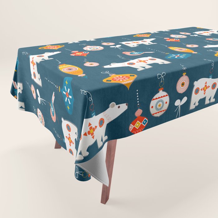 Christmas Retro Decorations No2 Tablecloth