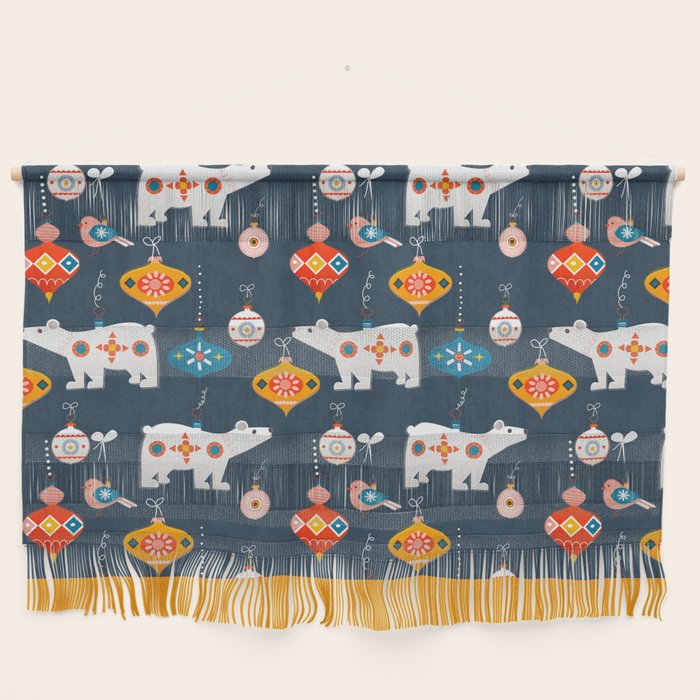 Christmas Retro Decorations No2 Wall Hanging
