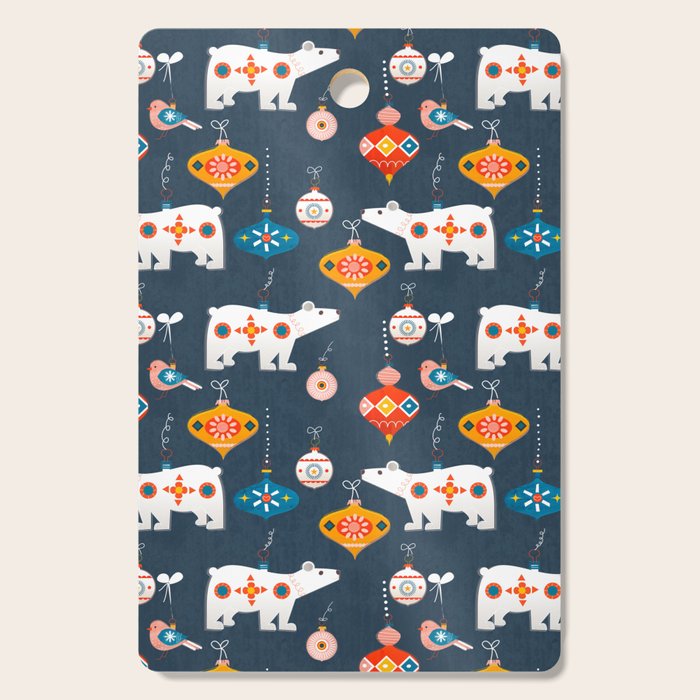 Christmas Retro Decorations No2 Cutting Board