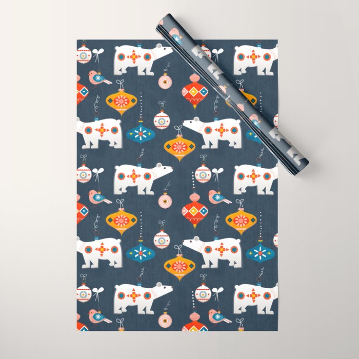 Christmas Retro Decorations No2 Wrapping Paper