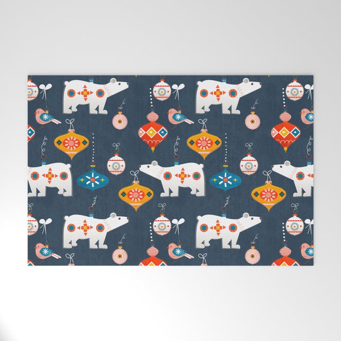 Christmas Retro Decorations No2 Welcome Mat