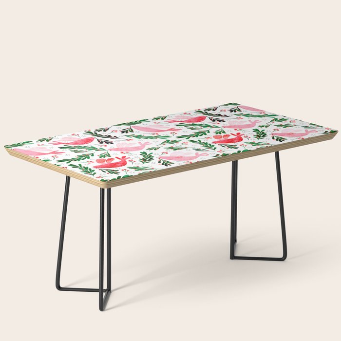 Festive Birds - Christmas Pattern No2 Coffee Table