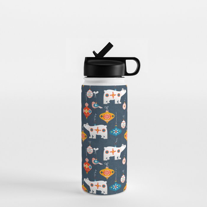 Christmas Retro Decorations No2 Water Bottle