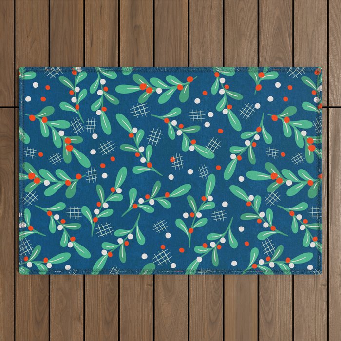Misseltoe -  Christmas Pattern No1 Outdoor Rug