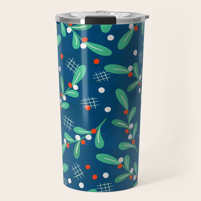 Misseltoe -  Christmas Pattern No1 Travel Mug