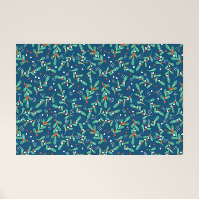 Misseltoe -  Christmas Pattern No1 Welcome Mat