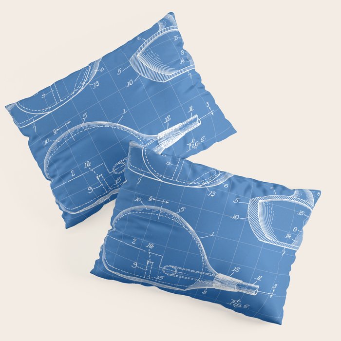 Golf Driver Patent - Golf Art - Blueprint Pillow Sham