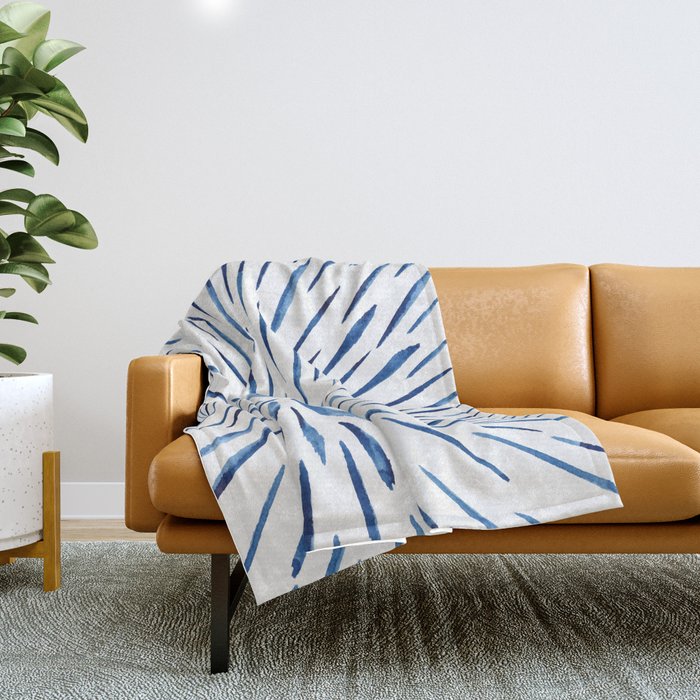 Indigo Sparks | Watercolor Pattern Throw Blanket