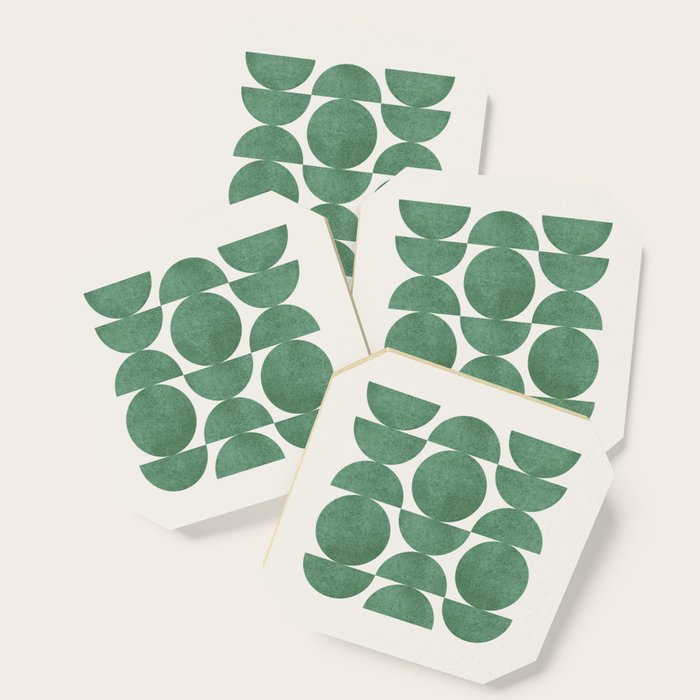 Green Retro Scandinavian - Mid Century Modern Coaster