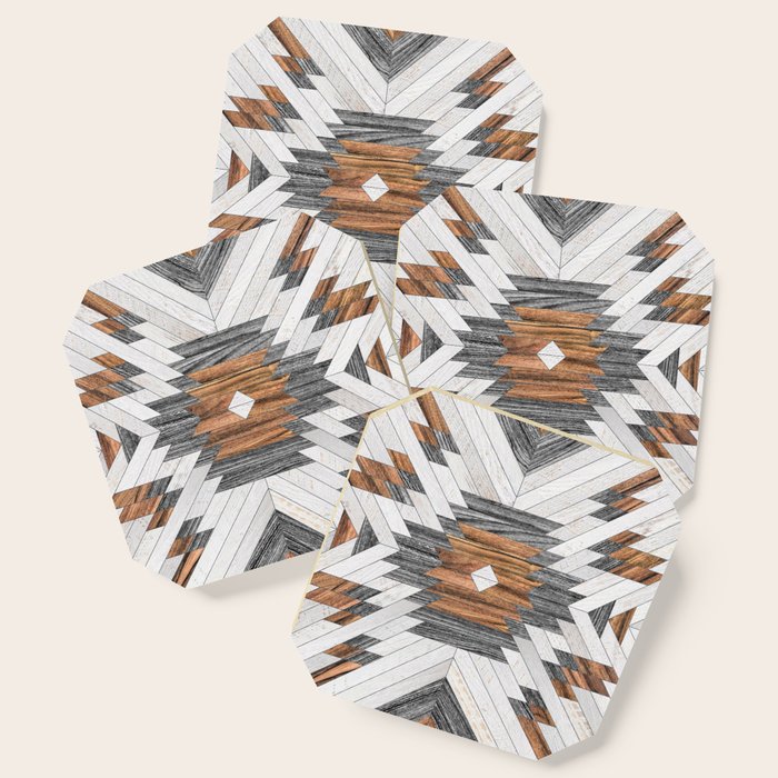 Urban Tribal Pattern No.8 - Aztec - Wood Coaster