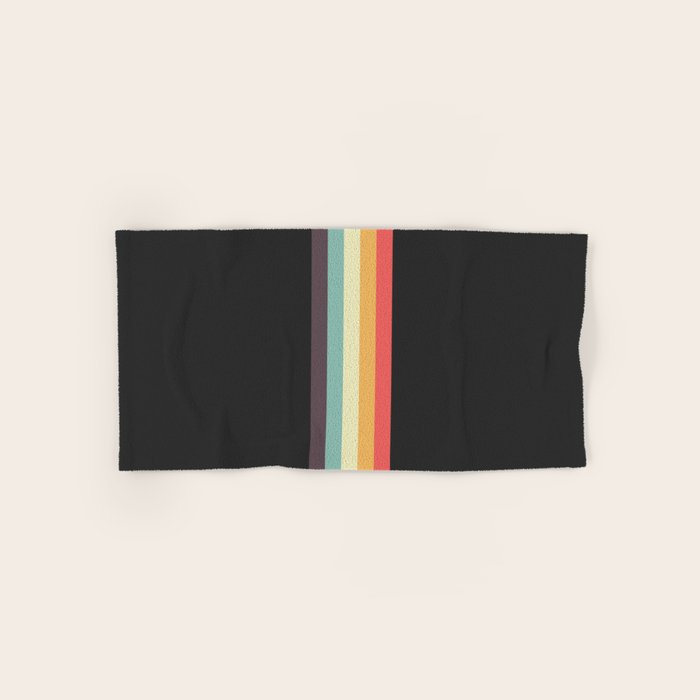 Minimal Classic Rainbow Retro Stripes - Tipua Bath Towel