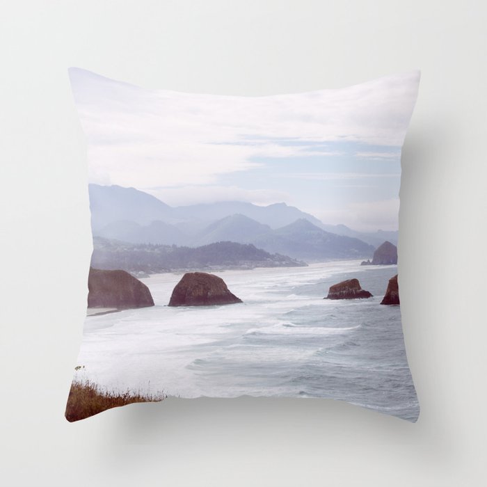 Oregon Coast - Cannon Beach Throw Pillow