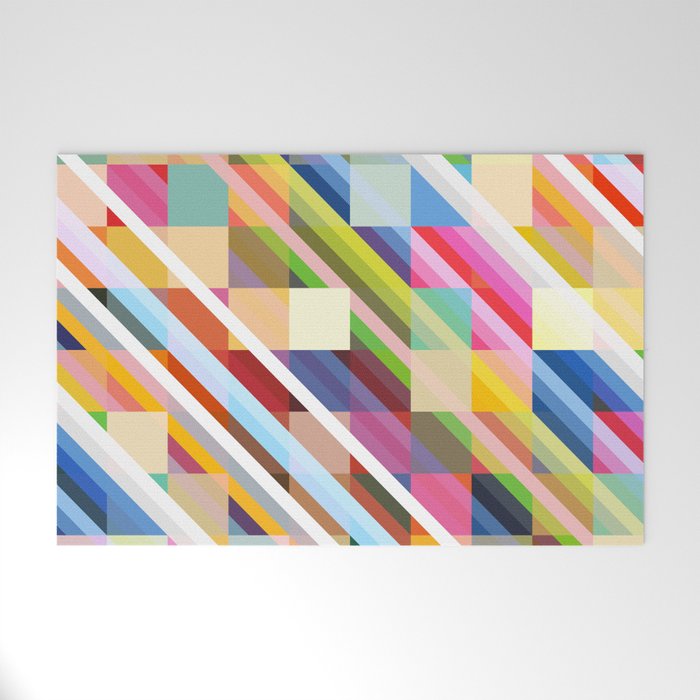 Rabisu - Colorful Decorative Abstract Art Pattern Welcome Mat