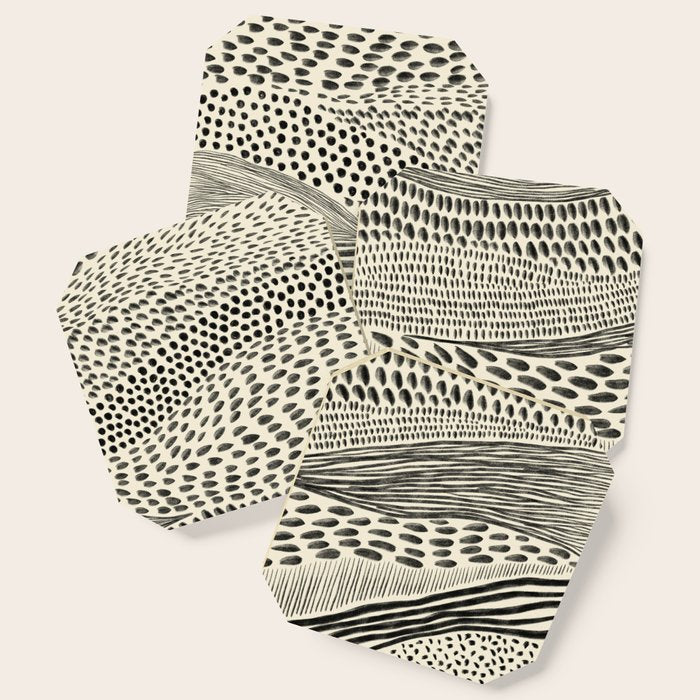 Hand Drawn Patterned Abstract Ii Coaster