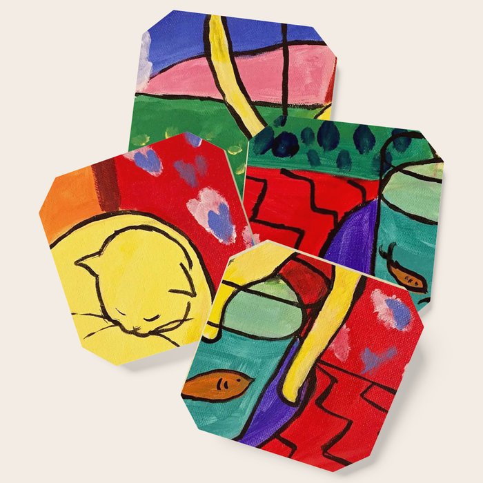 Cat With Red Fish- Henri Matisse Coaster