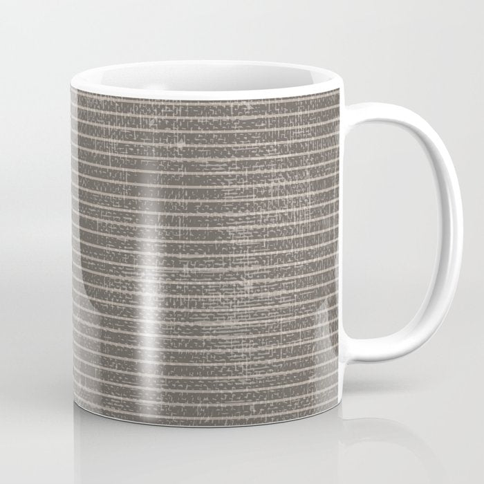 Vintage Pastel Brown Abstract Geometrical Stripes Coffee Mug