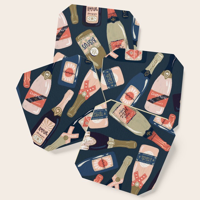 French Champagne Collection - Teal Coaster