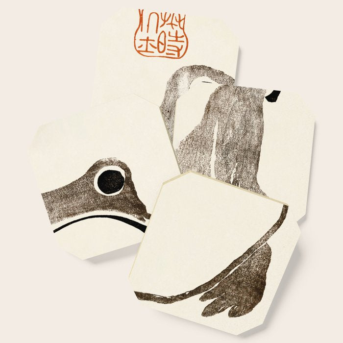 Unimpressed Frog Meika Gafu By Matsumoto Hoji 1814 - Frog Coaster