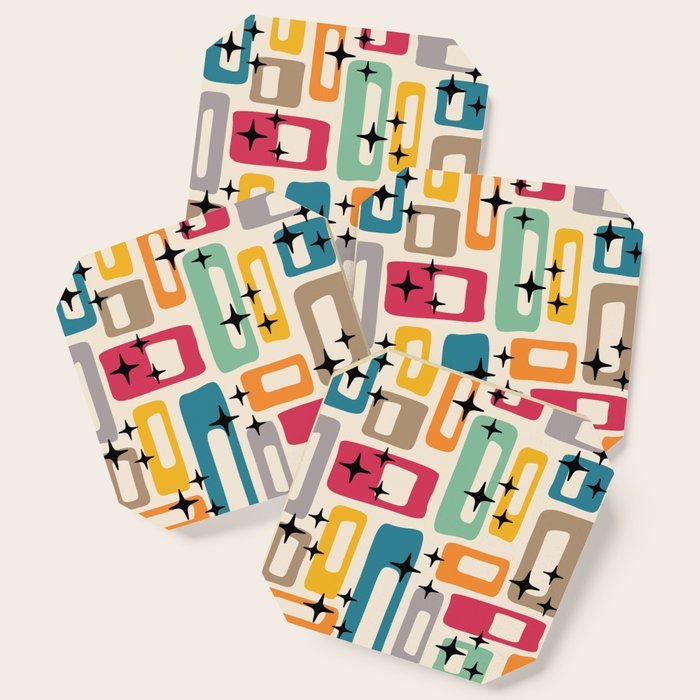 Mid Century Modern Abstract Pattern 242 Mid Mod Googie Coaster