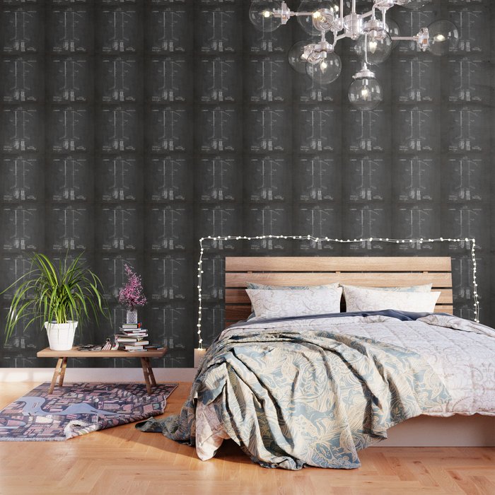 Ice Hockey Stick Patent - Ice Hockey Art - Black Chalkboard Wallpaper