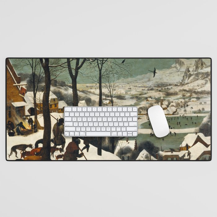 The Hunters In The Snow, Pieter Bruegel The Elder Desk Mat