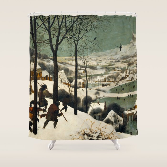 The Hunters In The Snow, Pieter Bruegel The Elder Shower Curtain